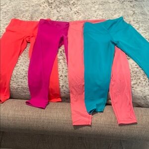Vibrant Leggings Set - Pink, Blue